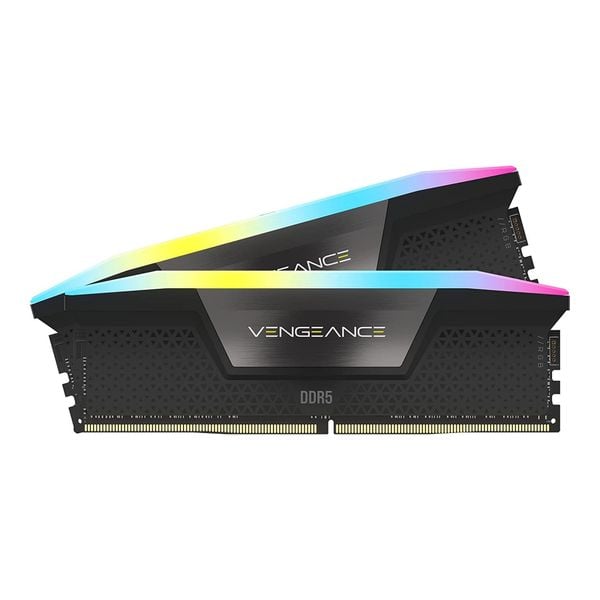  RAM PC Corsair Vengeance 32GB RGB DDR5 Black | (2x16GB), 5200MHz, Intel/AMD CMH32GX5M2B5200C40 