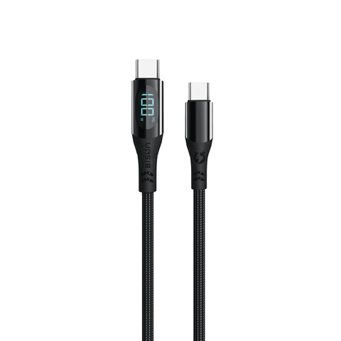 Cáp sạc nhanh Bison CB201 Black | C to C, 100W, 1.2m