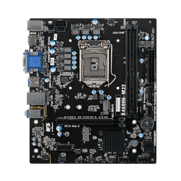  Mainboard ECS B460H6-M22 DDR4 Cũ | LGA 1200, mATX, 2 khe RAM 