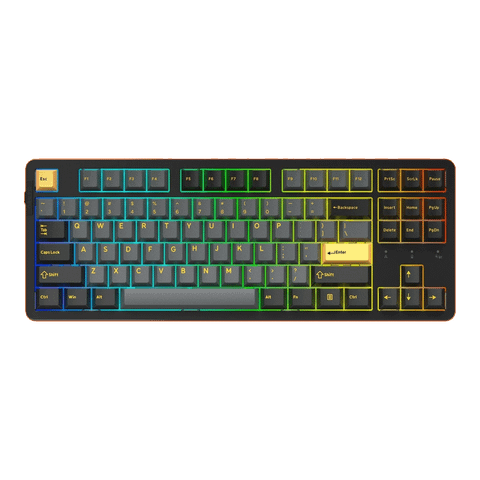 Bàn phím cơ Dare-U EK87 Pro Black - Golden | Wireless Triple Mode, Gasket Mount, RGB, Cloud (Linear) Switch