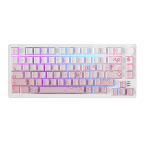 Bàn phím cơ Dare-U EK75 Pro Sakura Pink | Wireless, Triple Mode, Gasket Mount, RGB, Dream (Linear) Switch