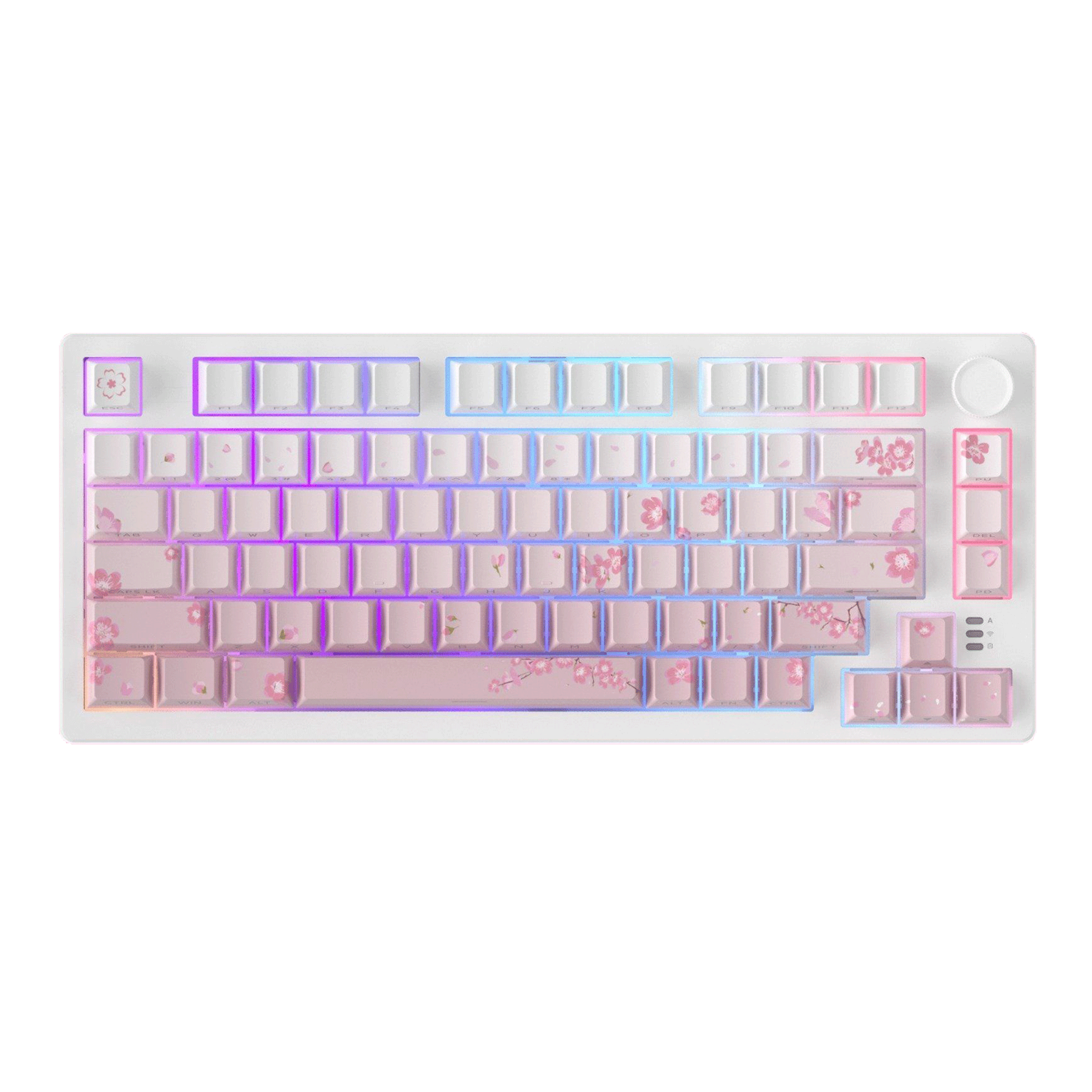 Bàn phím cơ Dare-U EK75 Pro Sakura Pink | Wireless, Triple Mode, Gasket Mount, RGB, Dream (Linear) Switch