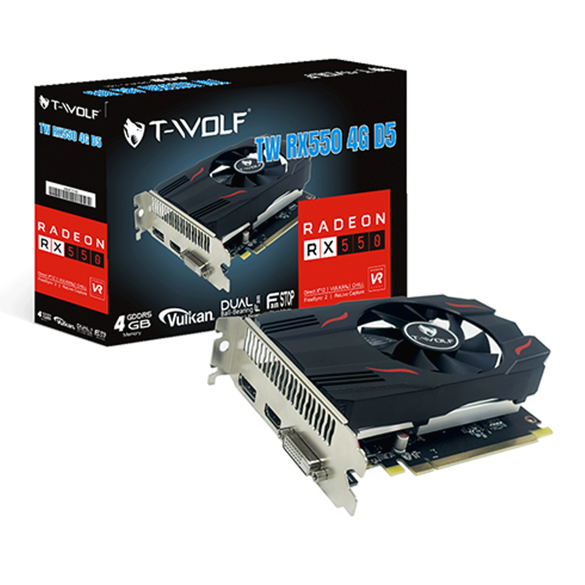 Card màn hình (Amd) Tw-Rx550 4G D5 Dual
