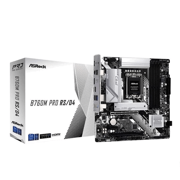  Mainboard ASRock B760M Pro RS DDR4 | LGA 1700, mATX, 4 khe RAM 