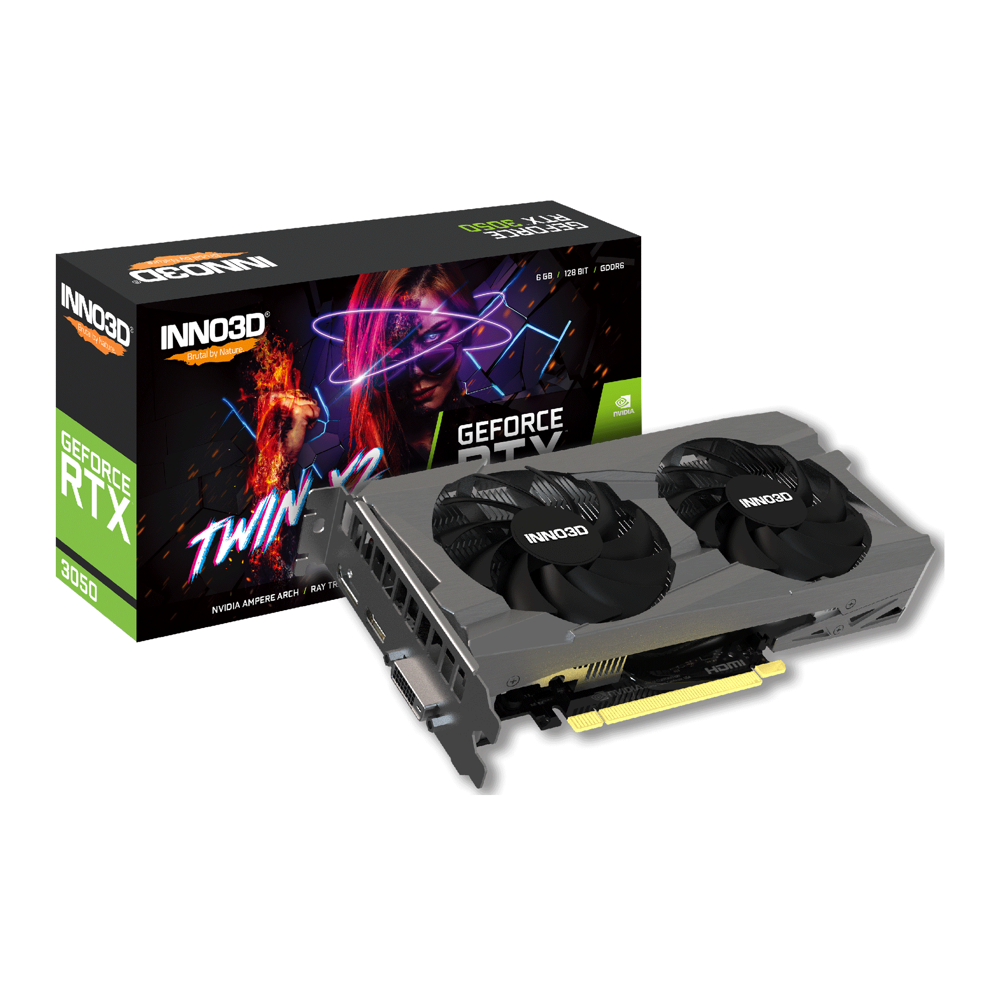 Card màn hình Inno3D RTX 3050 Twin X2 6GB