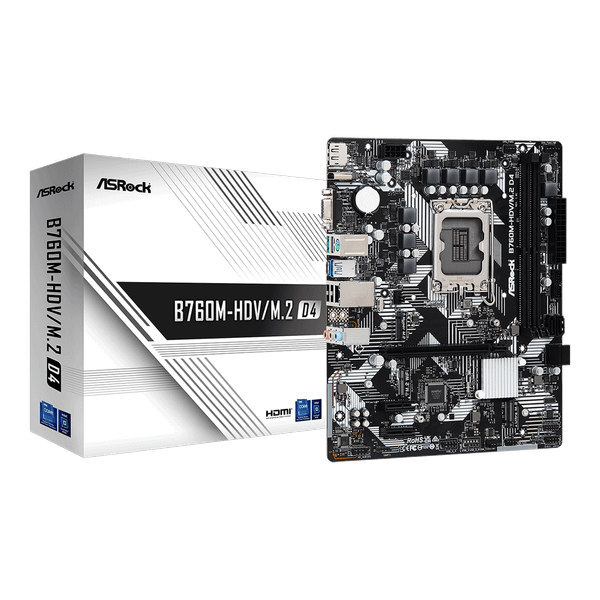  Mainboard ASRock B760M-HDV/M.2 DDR4 | LGA 1700, mATX, 2 khe RAM 