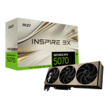  Card màn hình NVIDIA GeForce RTX 5070 MSI INSPIRE 3X OC | 12GB GDDR7, 6144 CUDA, 650W 