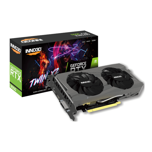  Card màn hình NVIDIA GeForce RTX 3050 Inno3D Twin X2 | 8GB GDDR6, 2560 CUDA, 450W 