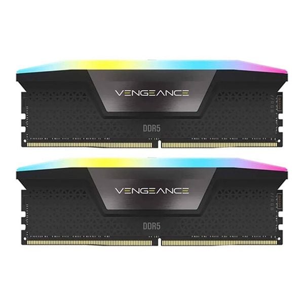  RAM PC Corsair Vengeance 32GB RGB DDR5 Black | (2x16GB), 5200MHz, Intel/AMD CMH32GX5M2B5200C40 