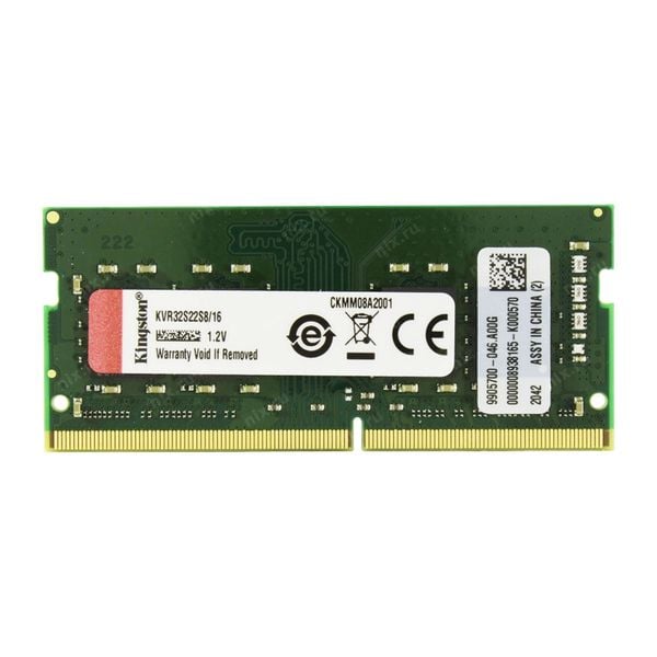  RAM Laptop Kingston ValueRAM 16GB DDR4 | (1x16GB), 3200MHz KVR32S22S8/16 