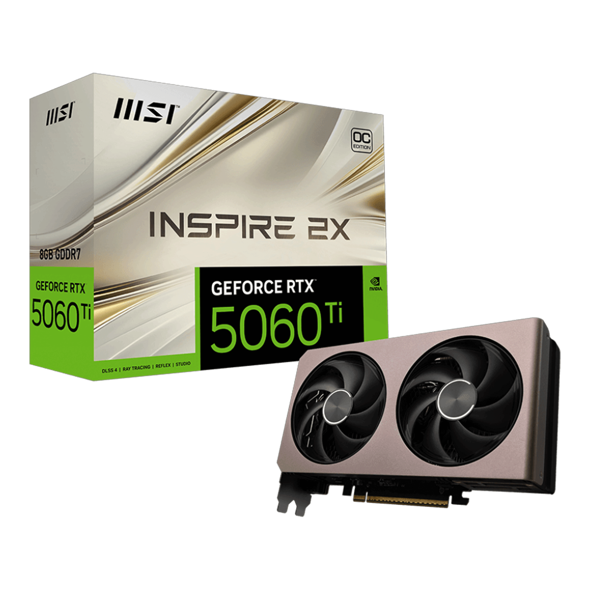 Card màn hình MSI GeForce RTX™ 5060 Ti 8G INSPIRE 2X OC