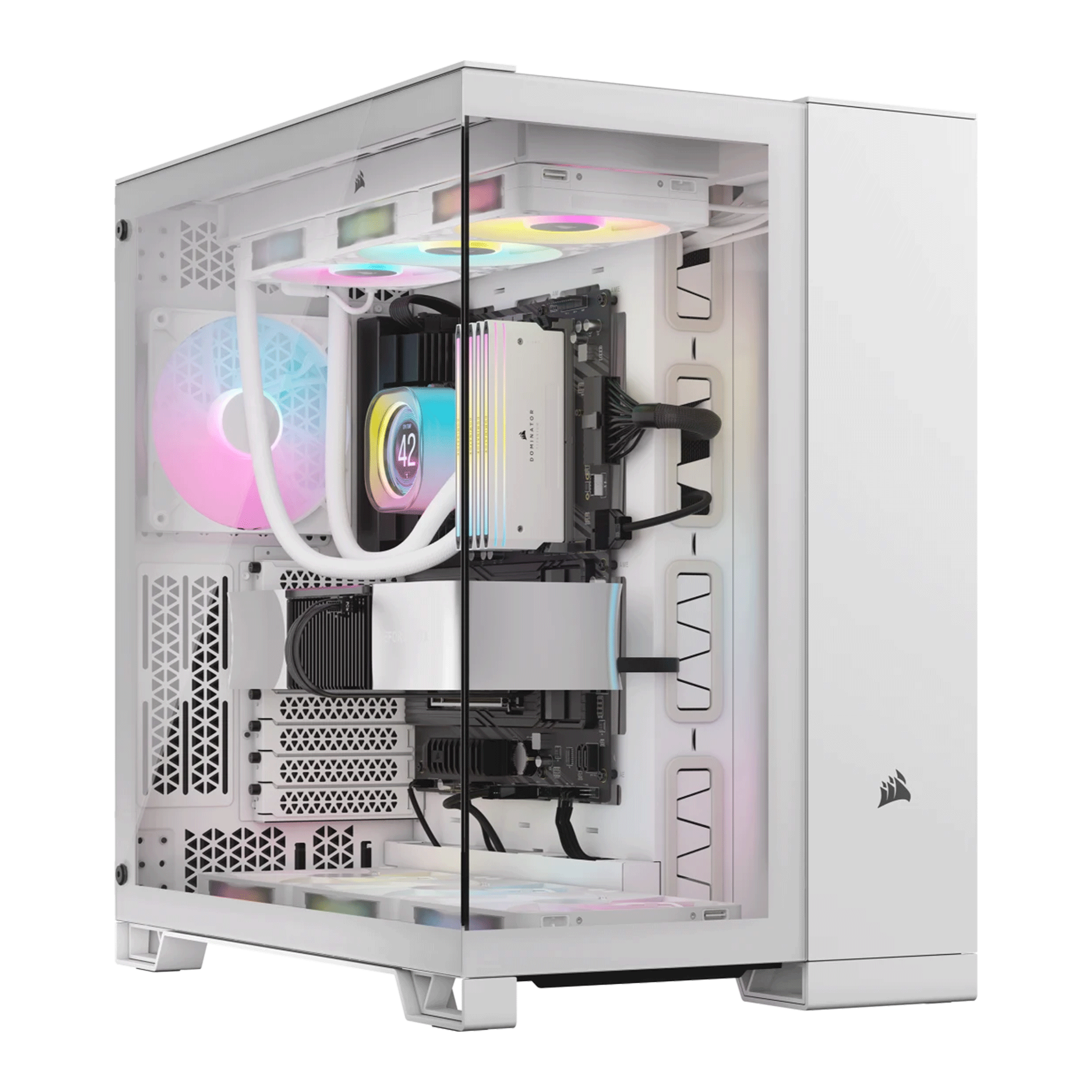 Thùng máy Corsair 6500X Mid Tower Dual Chamber - Trắng (CC-9011258-WW)