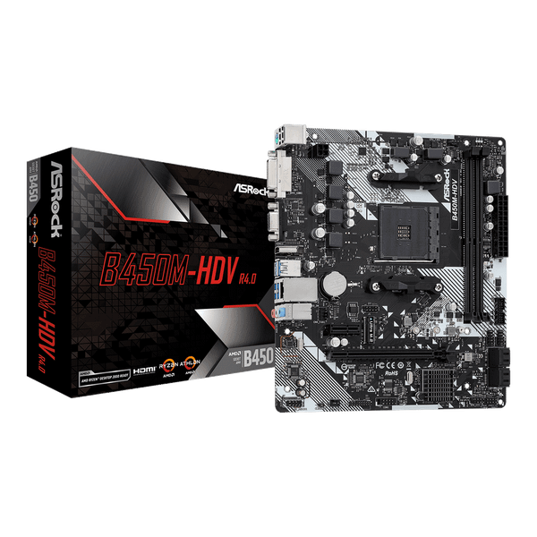  Mainboard ASRock B450M-HDV DDR4 | AM4, mATX, 2 khe RAM 