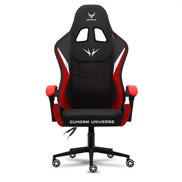  Ghế gaming CENTAUR Gundam Universe | Đen đỏ, 150kg, Chân xoay, Da PU 