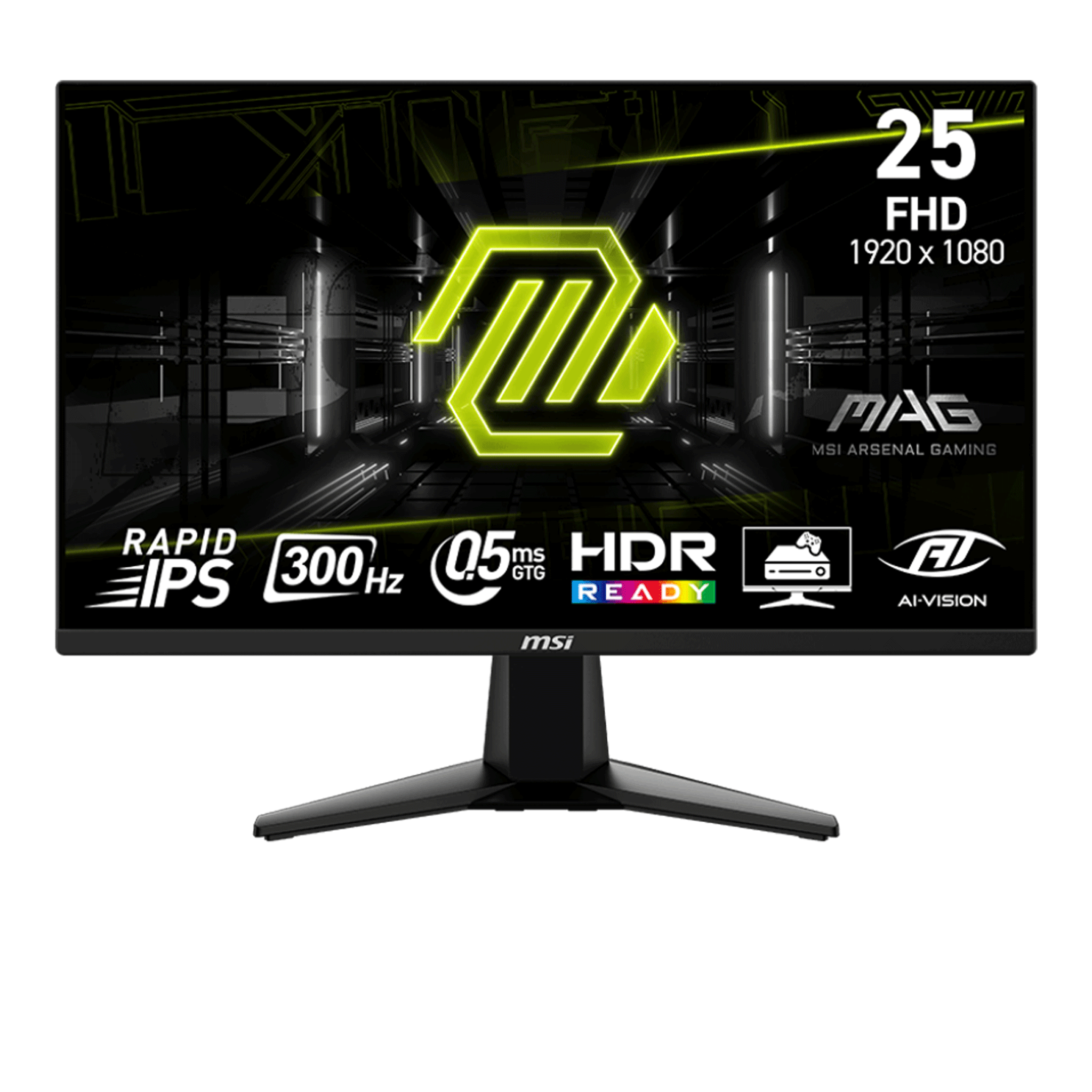 Màn hình Gaming MSI MAG 255XF | 25 inch, Full HD, Rapid IPS, 300Hz, 0.5ms, phẳng