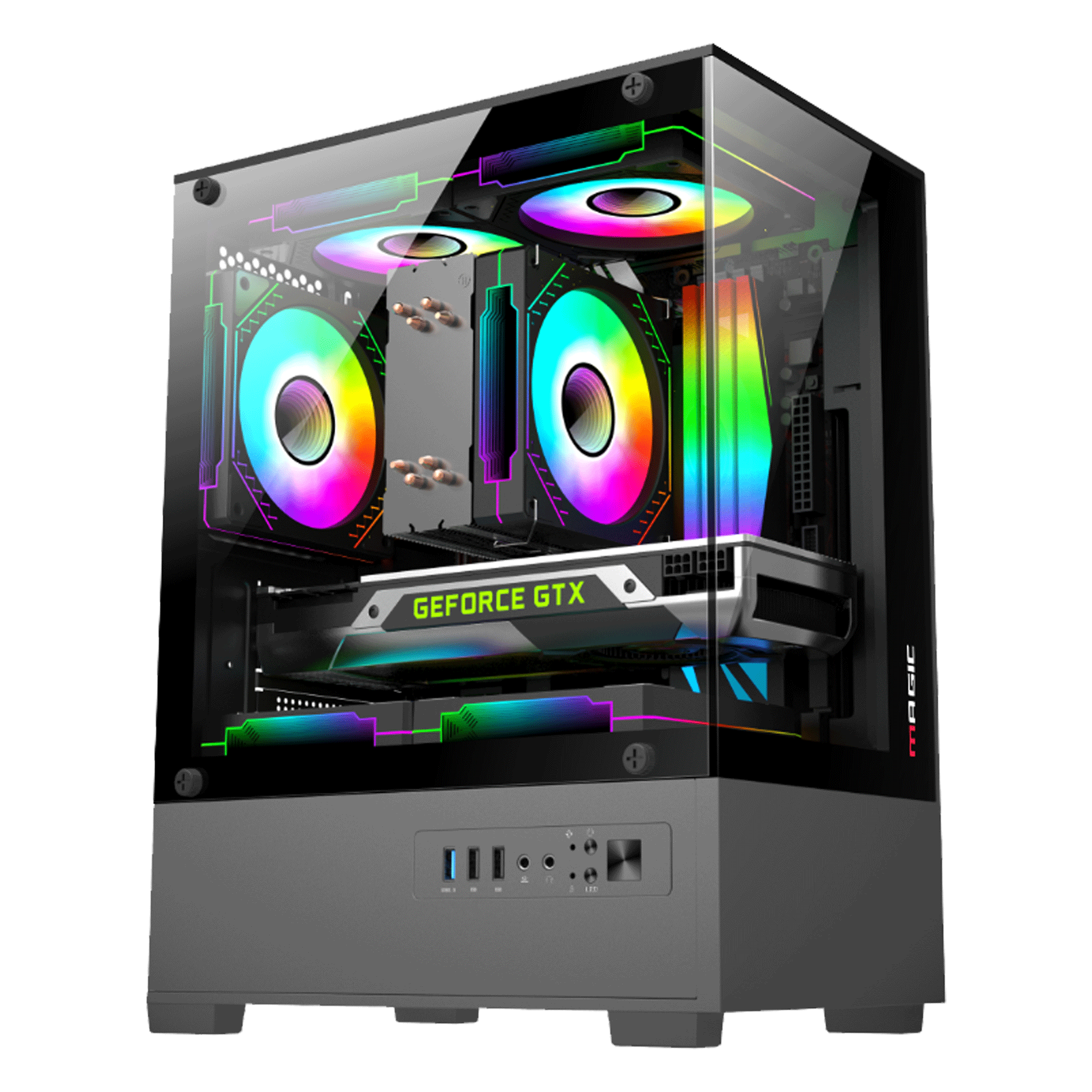 Thùng máy Case Magic MIX - Đen | M-ATX, không kèm fan – TINHOCNGOISAO.COM