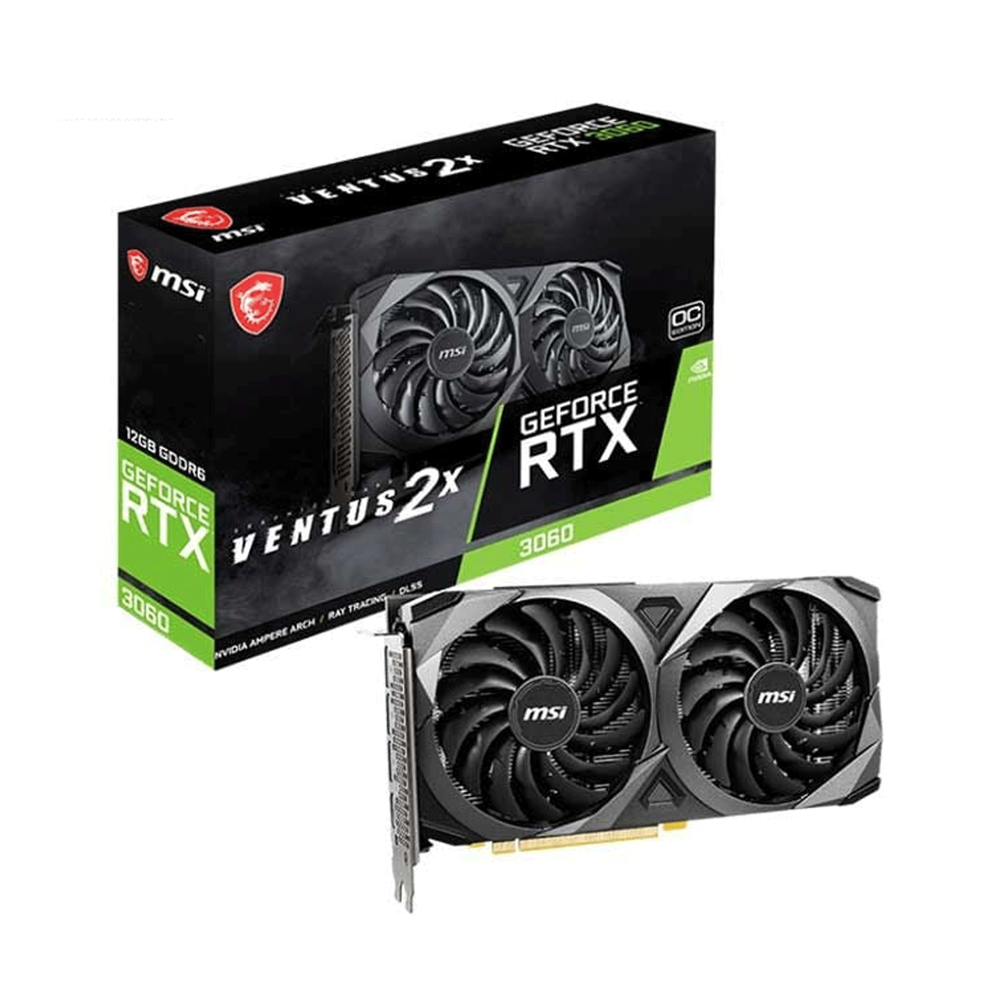 Card màn hình VGA MSI RTX 3060 12GB GDDR6 Ventus 2X OC LHR Chính Hãng –  TINHOCNGOISAO.COM