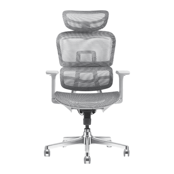  Ghế công thái học MANSON Atum | Xám, 120kg, Chân xoay, Lưng lưới 