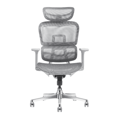 Ghế công thái học Manson Atum | Xám, lưng hợp kim nhôm, tựa đầu 6D