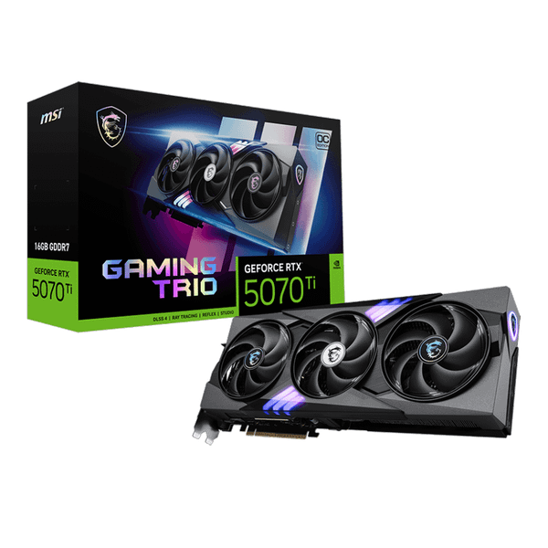  Card màn hình NVIDIA GeForce RTX 5070 Ti MSI GAMING TRIO OC | 16GB GDDR7, 8960 CUDA, 750W 