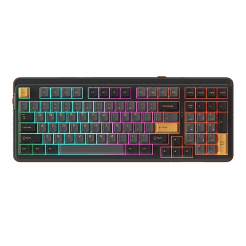 Bàn phím cơ Dare-U EK98 Pro Black - Golden | Wireless Triple Mode, Gasket Mount, RGB, Cloud (Linear) Switch