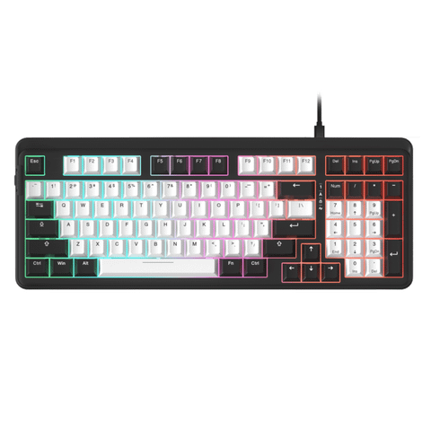Bàn phím cơ Dare-U EK98 White Black | Multi Led