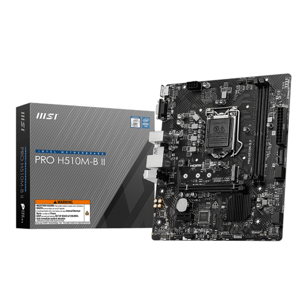  Mainboard MSI Pro H510M-B II DDR4 | LGA 1200, mATX, 4 khe RAM 