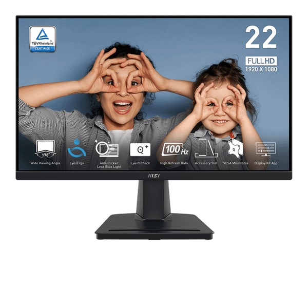  Màn hình Văn phòng MSI PRO MP225V | 22 inch, FHD, 100Hz, VA 