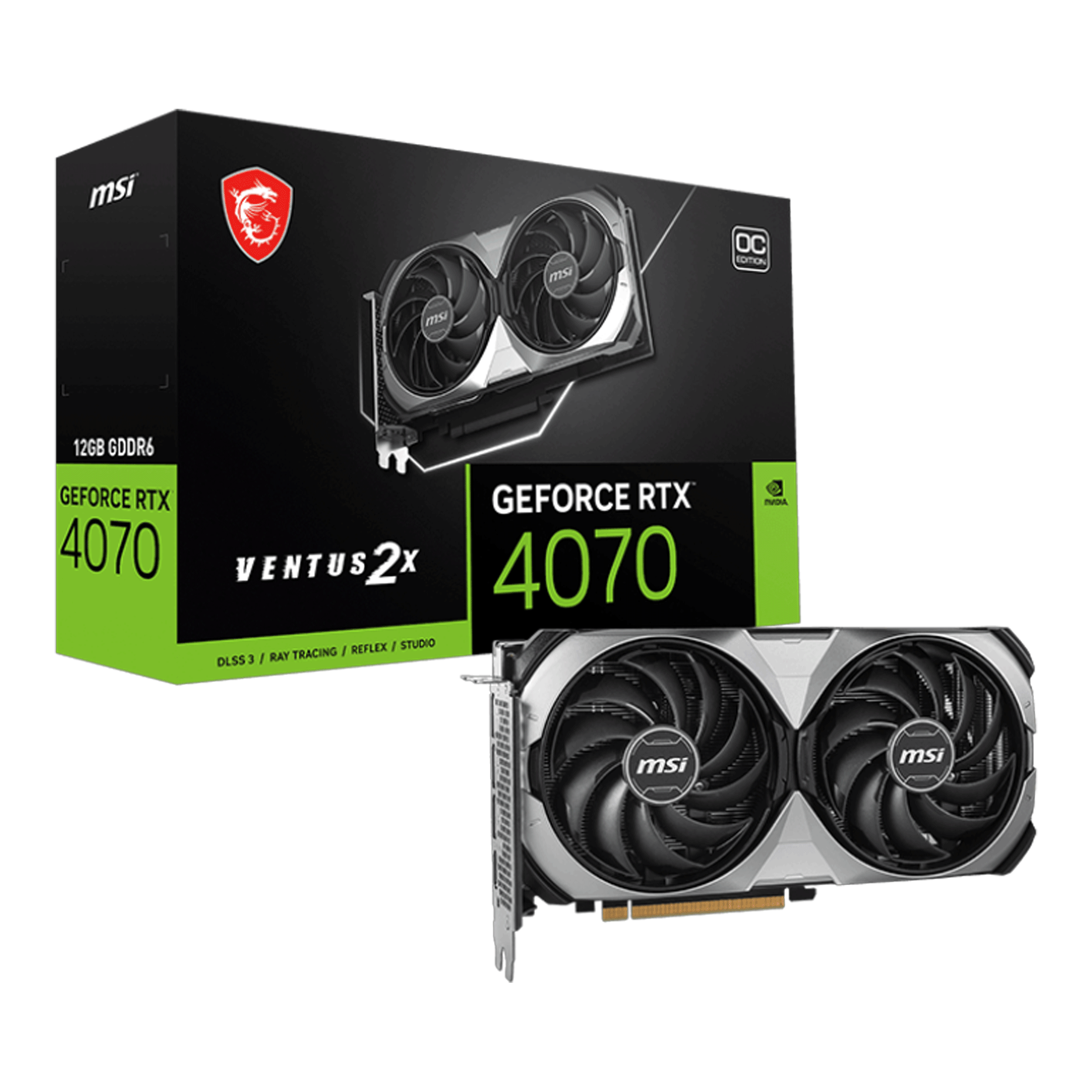 Card màn hình VGA MSI GeForce RTX™ 4070 VENTUS 2X E1 12G OC