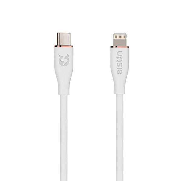 Cáp sạc nhanh Bison CB110 White | C to Lightning, 27W, 1.2m 
