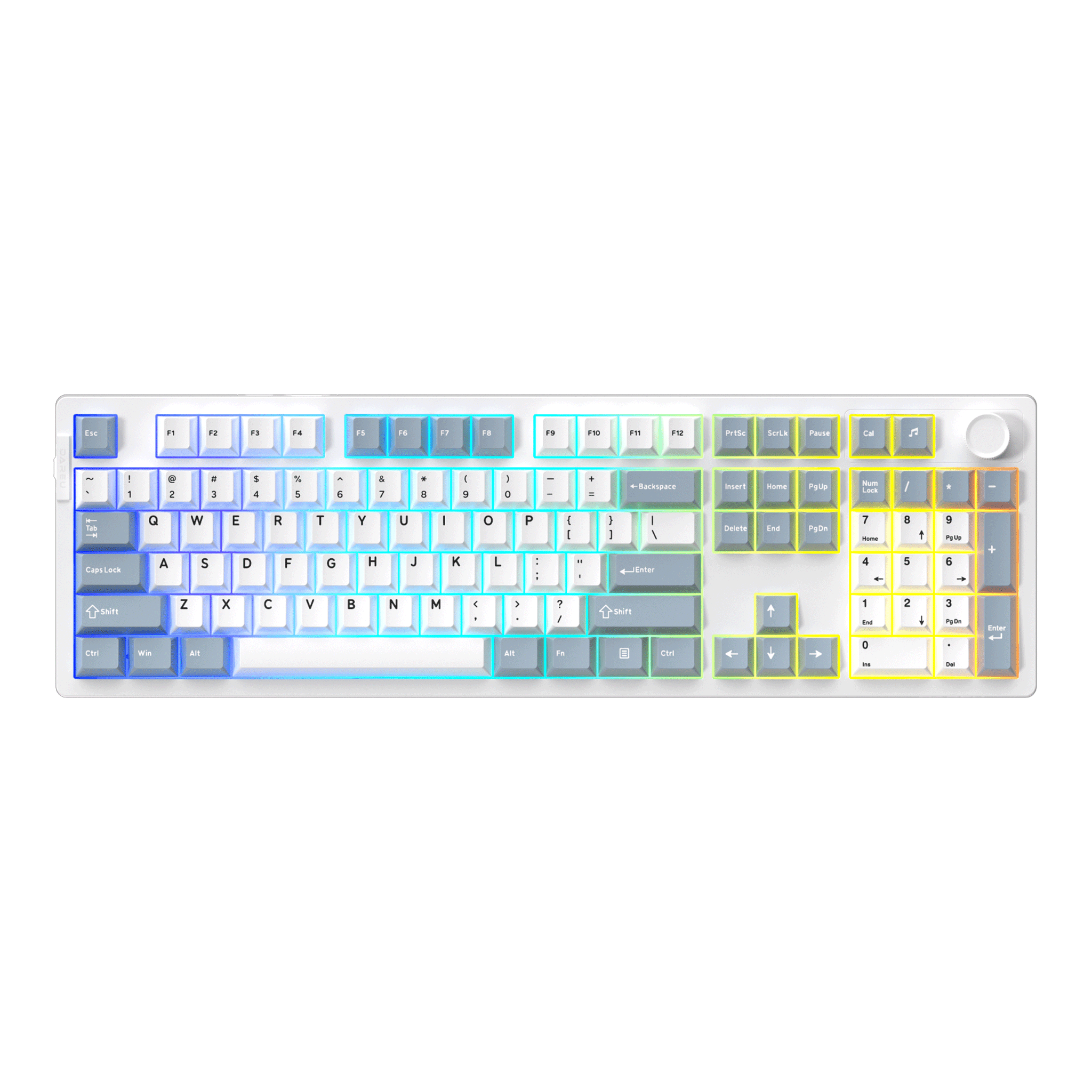 Bàn Phím Cơ Không Dây Dare-U EK106 Pro Haze Blue (Triple Mode, Gasket Mount, Rgb), Cloud(Linear) Switch