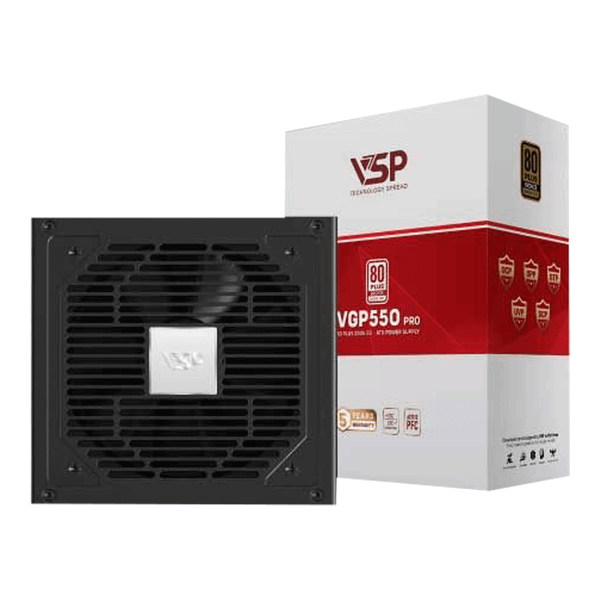  Nguồn máy tính VSP VGP 550W Pro 550W 80 Plus Bronze | Non Modular, ATX 