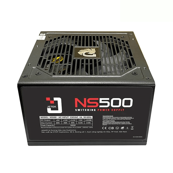  Nguồn máy tính Jetek NS500W Có Dây | Non Modular, ATX 