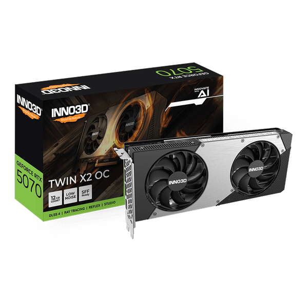  Card màn hình NVIDIA GeForce RTX 5070 INNO3D TWIN X2 OC | 12GB GDDR7, 6144 CUDA, 650W 