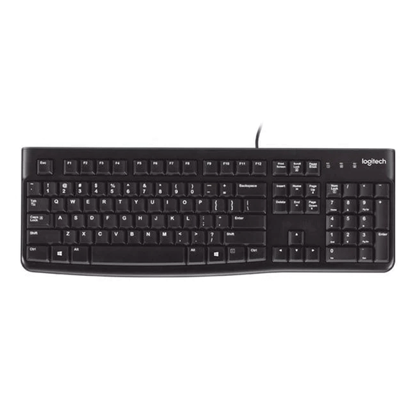  Bàn phím giả cơ văn phòng Logitech K120 | Có dây, Fullsize, Black 