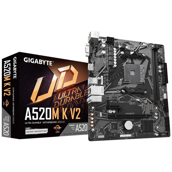  Mainboard Gigabyte A520M K V2 DDR4 | AM4, mATX, 2 khe RAM 