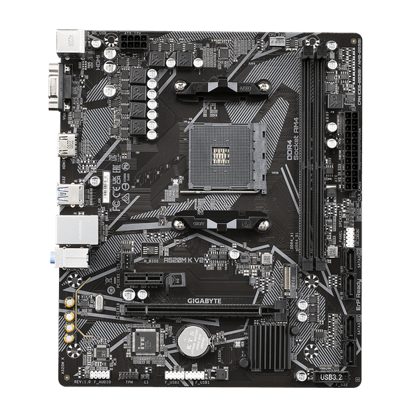 Mainboard Gigabyte A520M K V2 DDR4 | AM4, mATX, 2 khe RAM 
