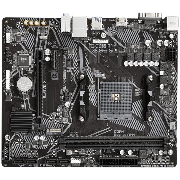  Mainboard Gigabyte A520M K V2 DDR4 | AM4, mATX, 2 khe RAM 