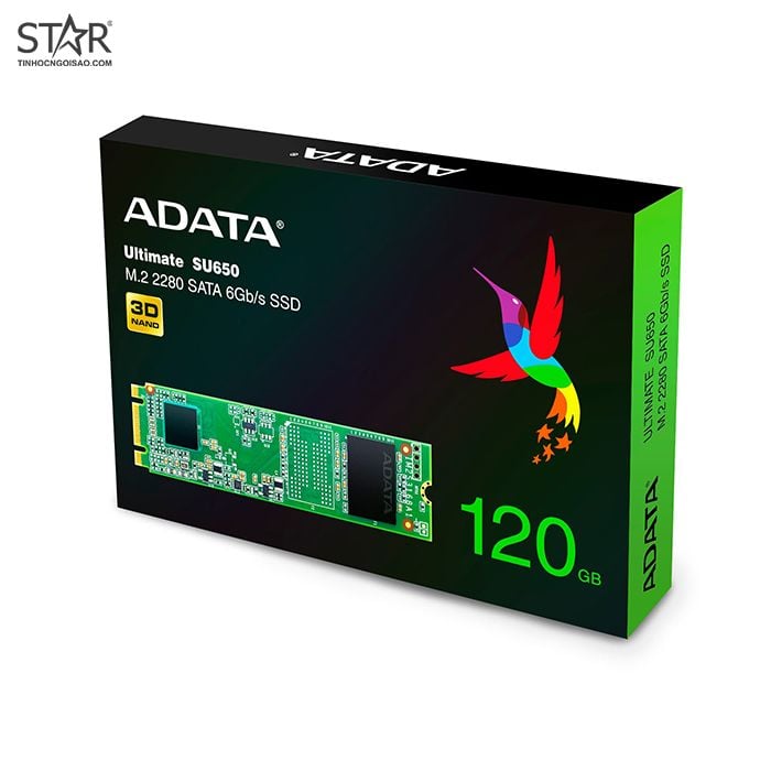 Ổ cứng SSD 120G Adata SU650 M.2 2280 Sata 6Gb/s (ASU650NS38-120GT-C)
