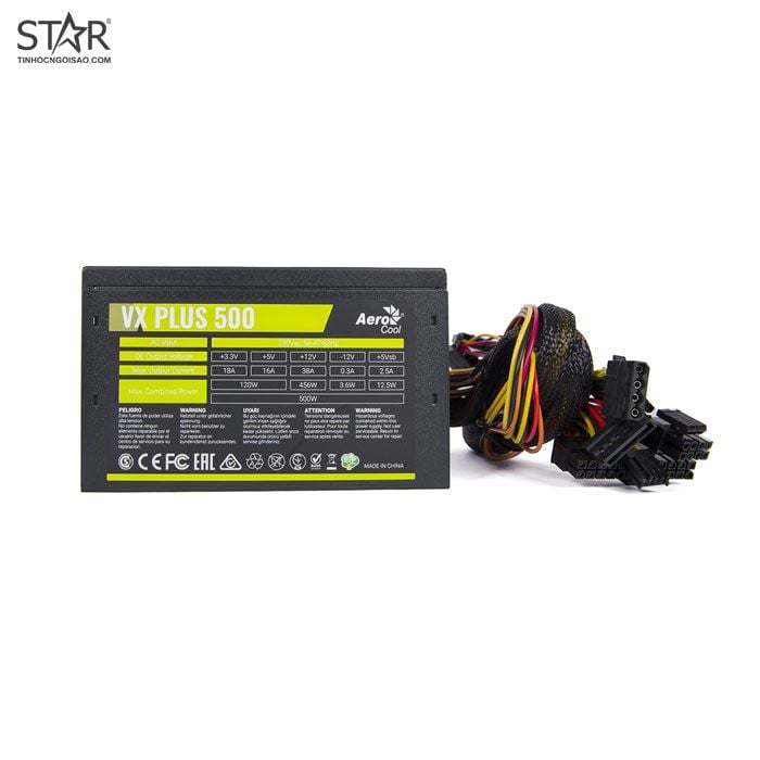 Nguồn Aerocool Plus 500W ( Mã VX-500 )