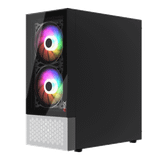  Thùng máy Magic GM-04 Black White Air - Đen trắng | Kèm sẵn 3 fan 