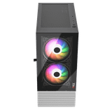  Thùng máy Magic GM-04 Black White Air - Đen trắng | Kèm sẵn 3 fan 