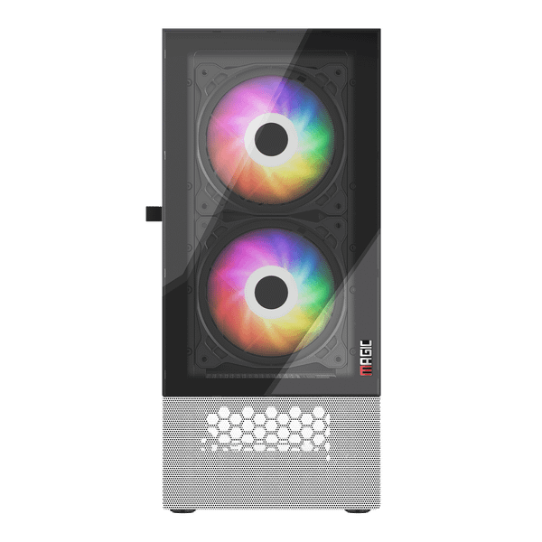  Thùng máy Magic GM-04 Black White Air - Đen trắng | Kèm sẵn 3 fan 