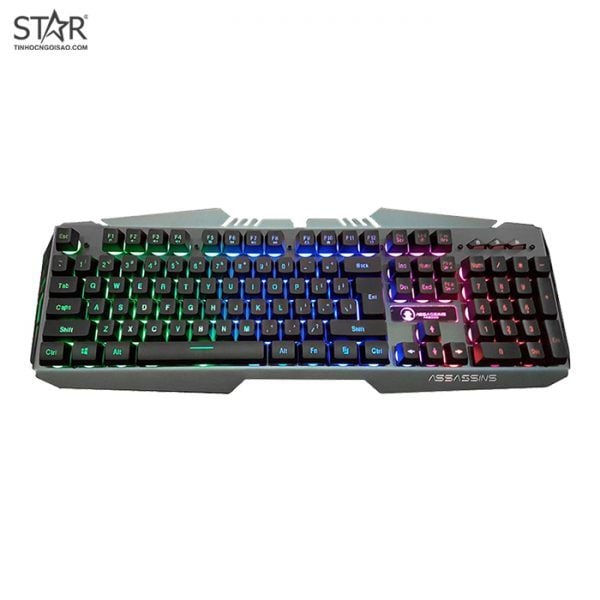 Bàn Phím Giả Cơ Assassins AK-8000 Led RGB Gaming (Bạc)