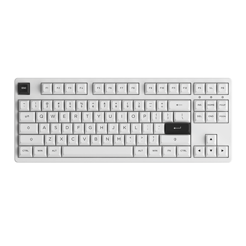 Bàn phím AKKO 3087 RF Black on White | AKKO sw v3 - Cream Yellow