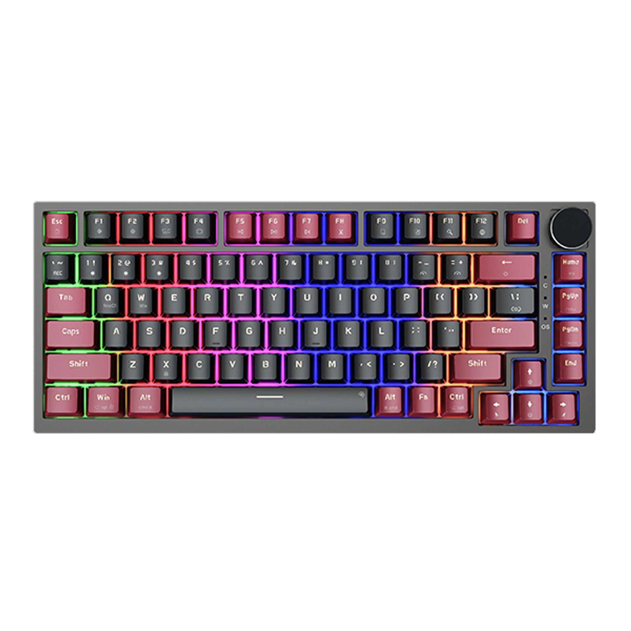 Bàn phím cơ E-Dra EK375 - Alpha (Red + Black) | Led Rainbows, Blue Switch