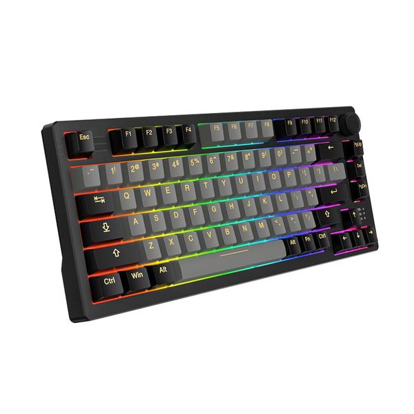  Bàn phím cơ gaming Dareu EK75 Pro | 3 Mode, TKL, Linear Switch, RGB, Black/Gold, Hot swap 