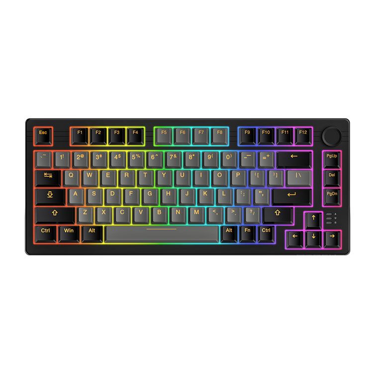 Bàn phím cơ DareU EK75 Pro Triple Mode Black Golden Dream Switch
