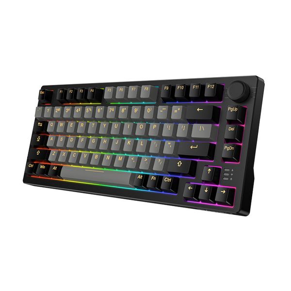  Bàn phím cơ gaming Dareu EK75 Pro | 3 Mode, TKL, Linear Switch, RGB, Black/Gold, Hot swap 