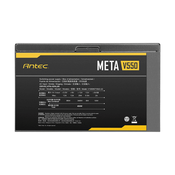  Nguồn máy tính ANTEC Meta V550 550W | Non Modular, ATX 